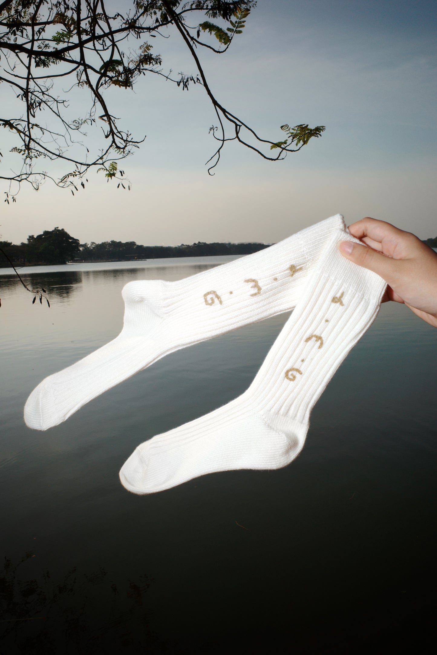 L.M.G Hand-embroidered Socks