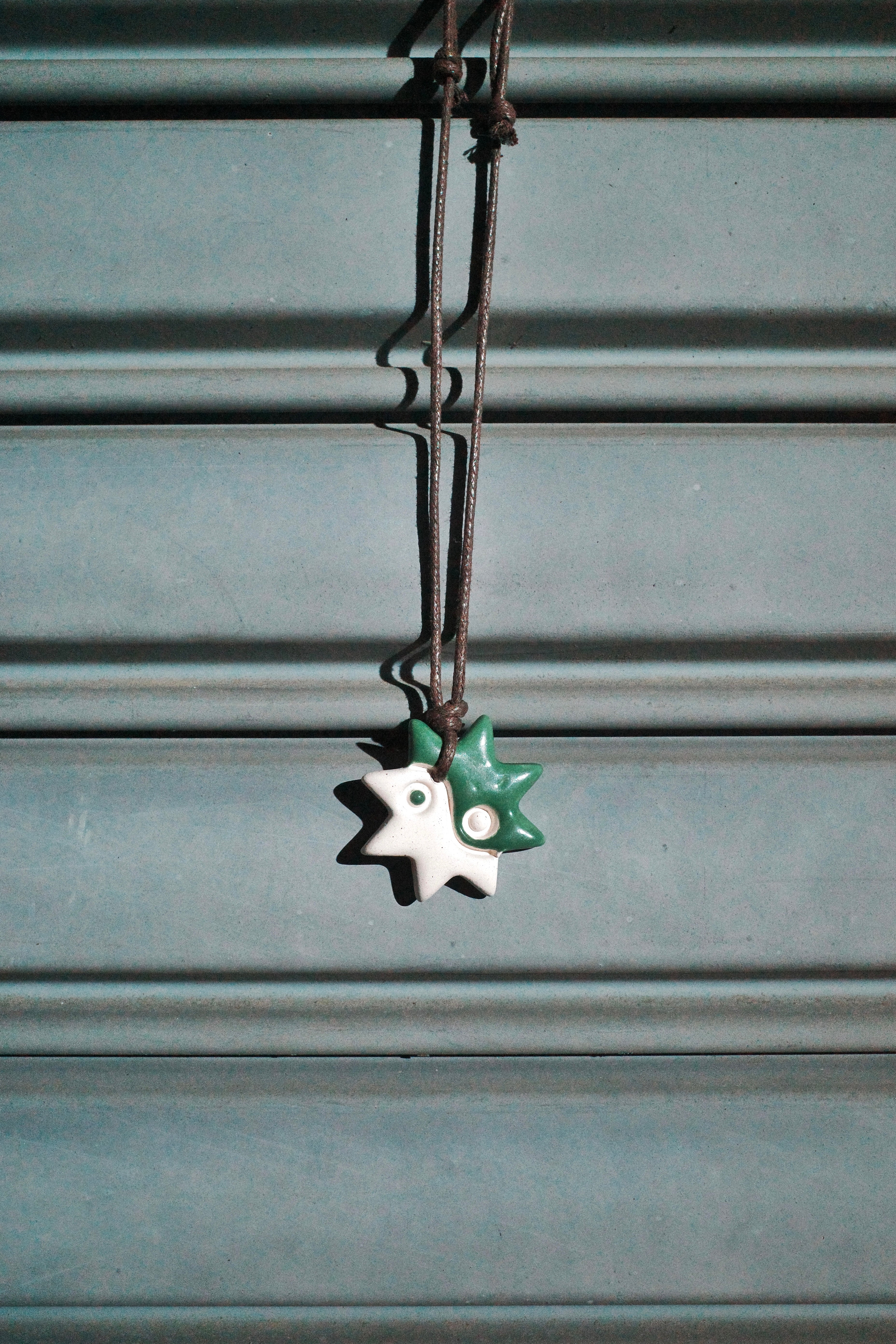 Handmade Ceramic Necklace - Yin-Yang Sun