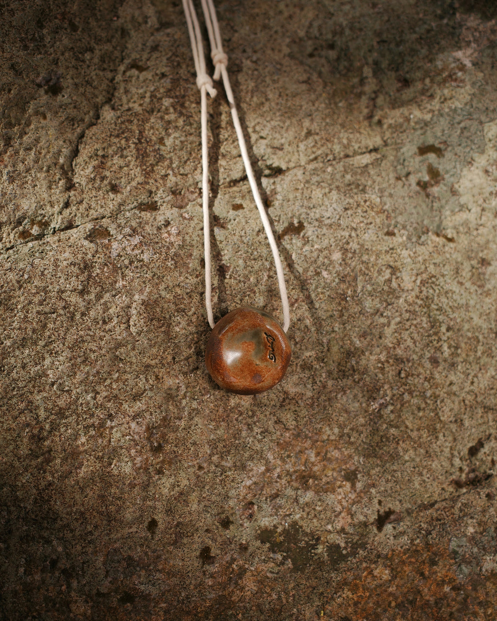 Worrystone Ceramic Necklace - Burnt Moss