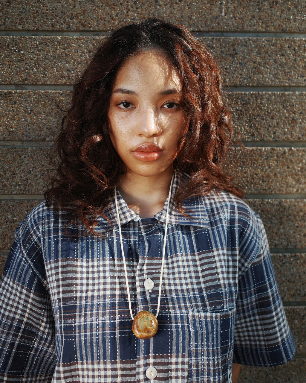 Worrystone Ceramic Necklace - Burnt Moss