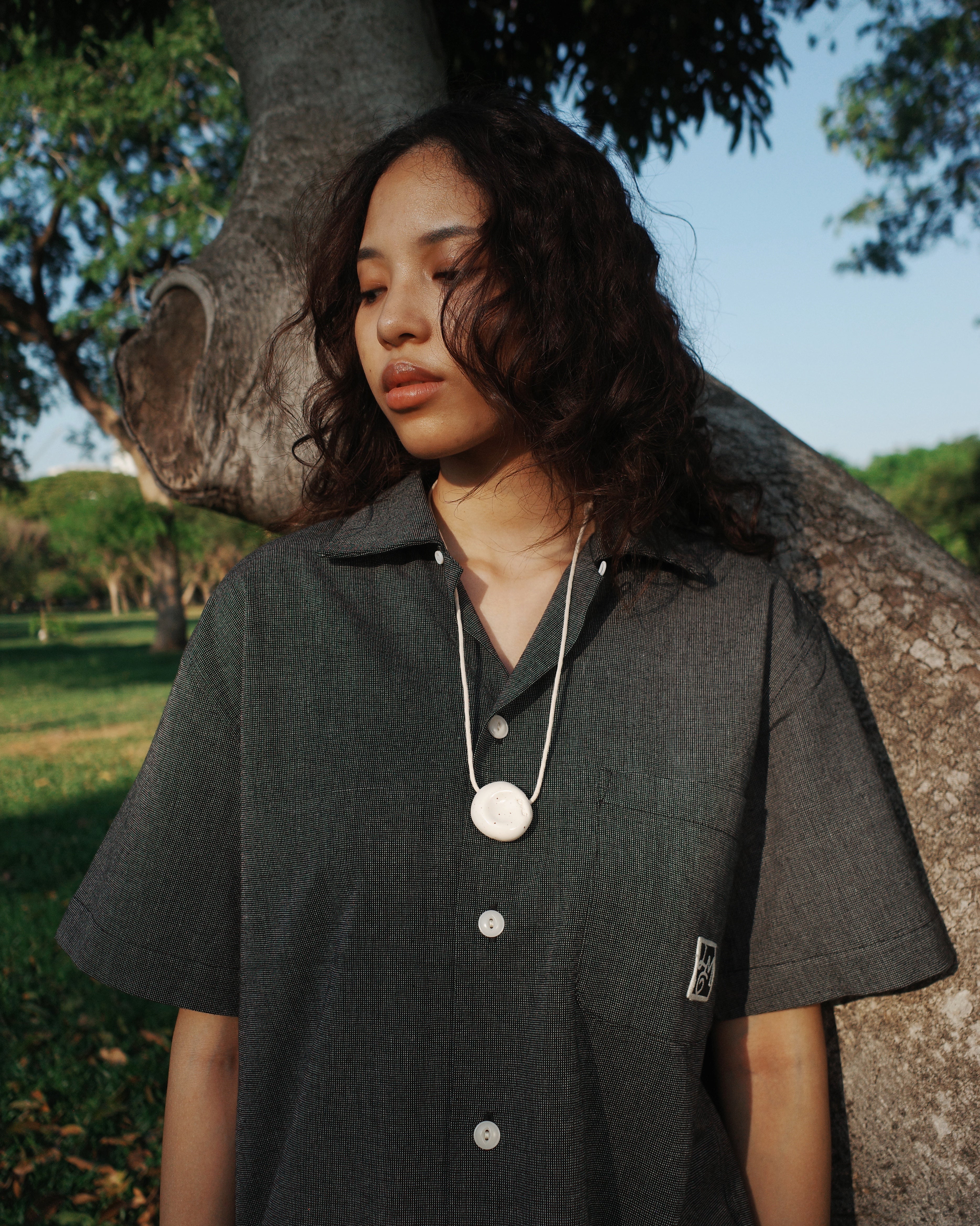 Worrystone Ceramic Necklace - Eggshell