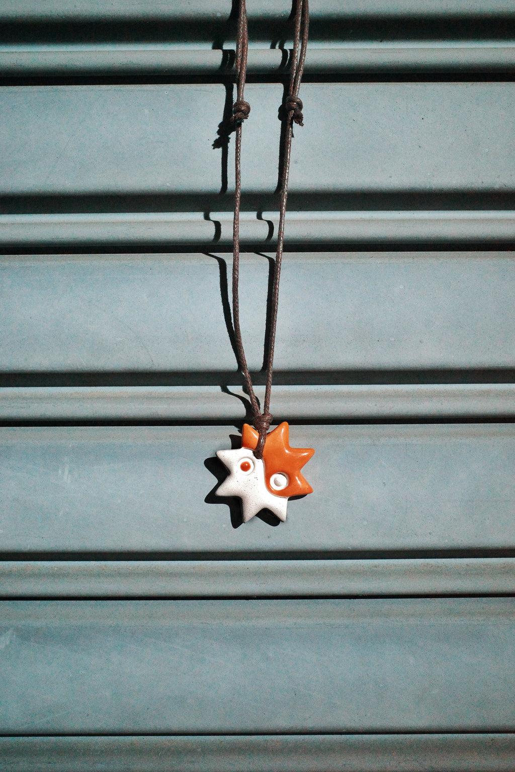 Handmade Ceramic Necklace - Yin-Yang Sun