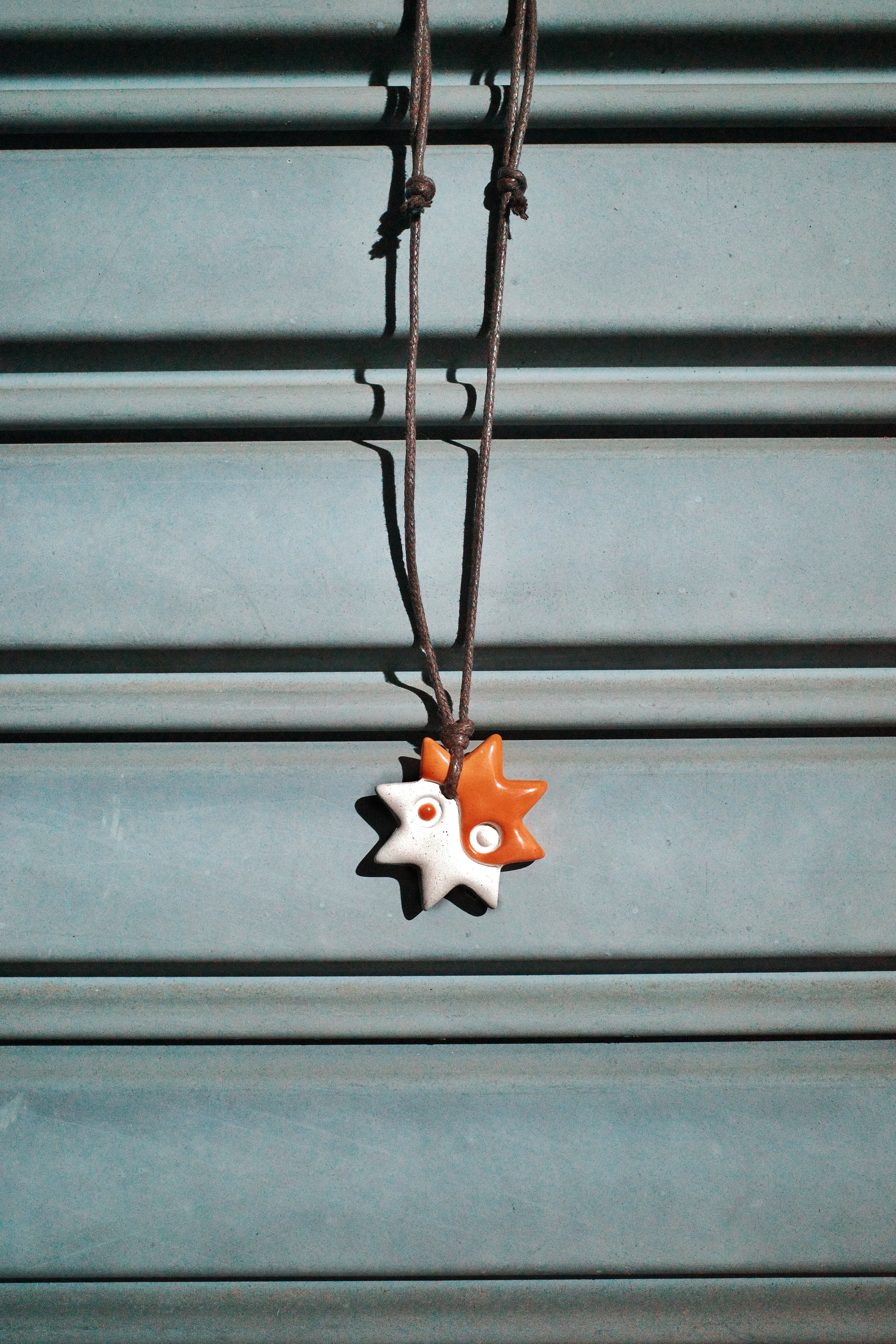 Handmade Ceramic Necklace - Yin-Yang Sun