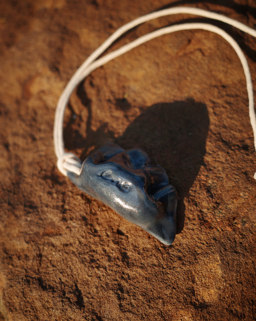 Gyoza Ceramic Necklace - Midnight Blue