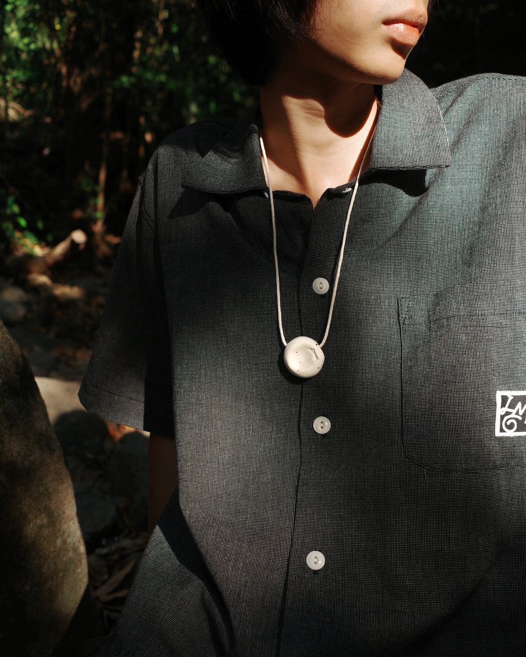Worrystone Ceramic Necklace - Eggshell