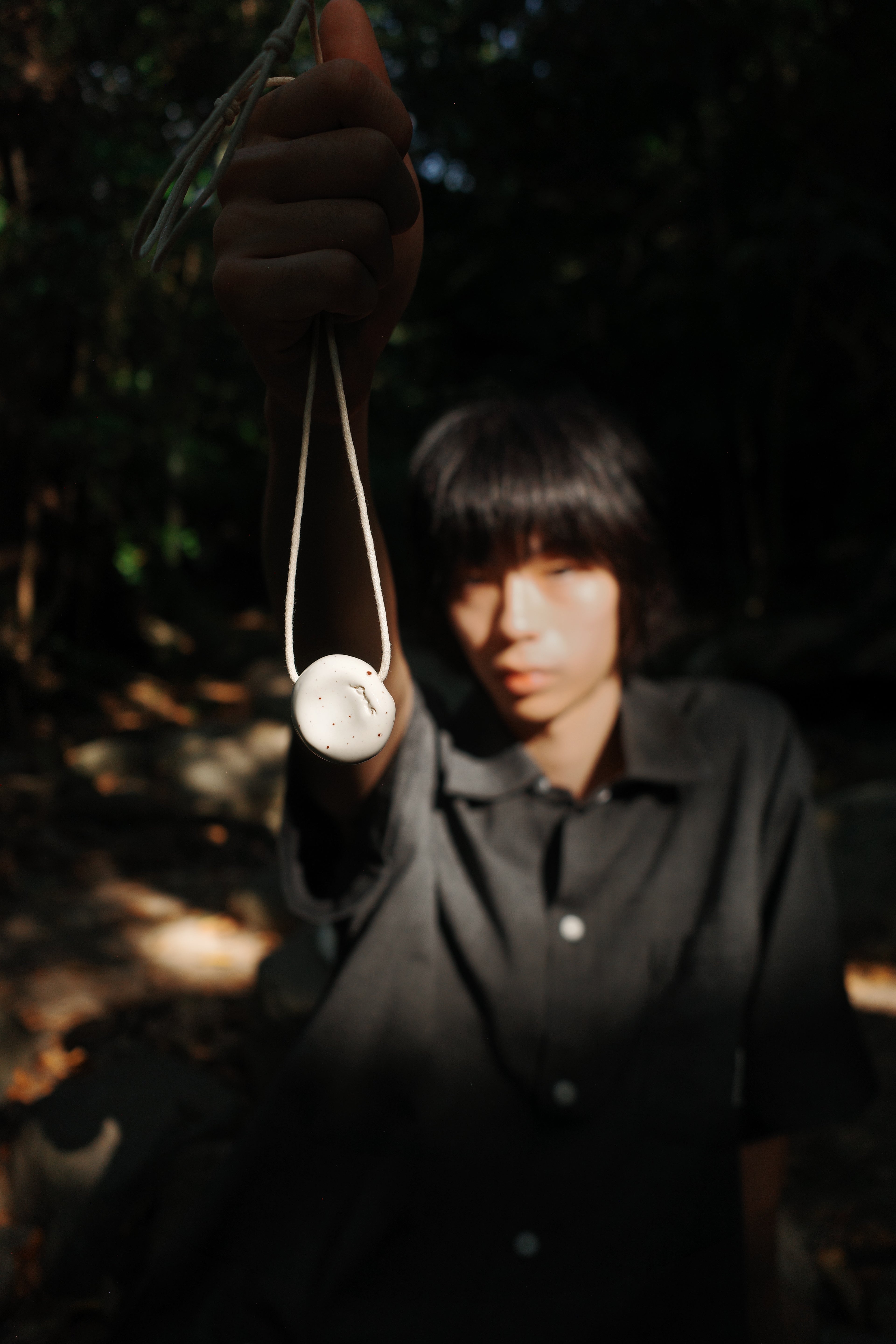 Worrystone Ceramic Necklace - Eggshell