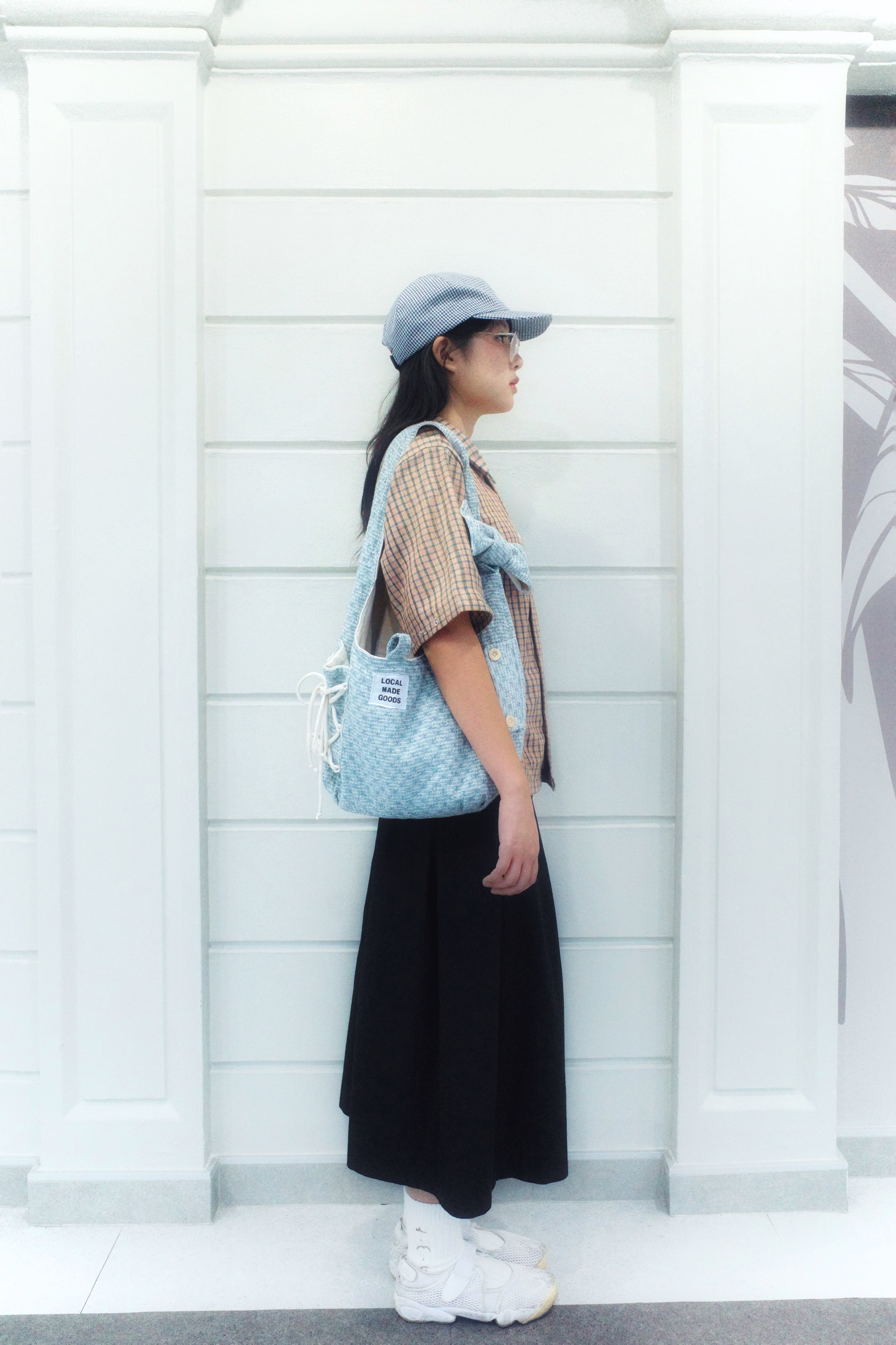 Butterscotch Bag - Blue Tiles