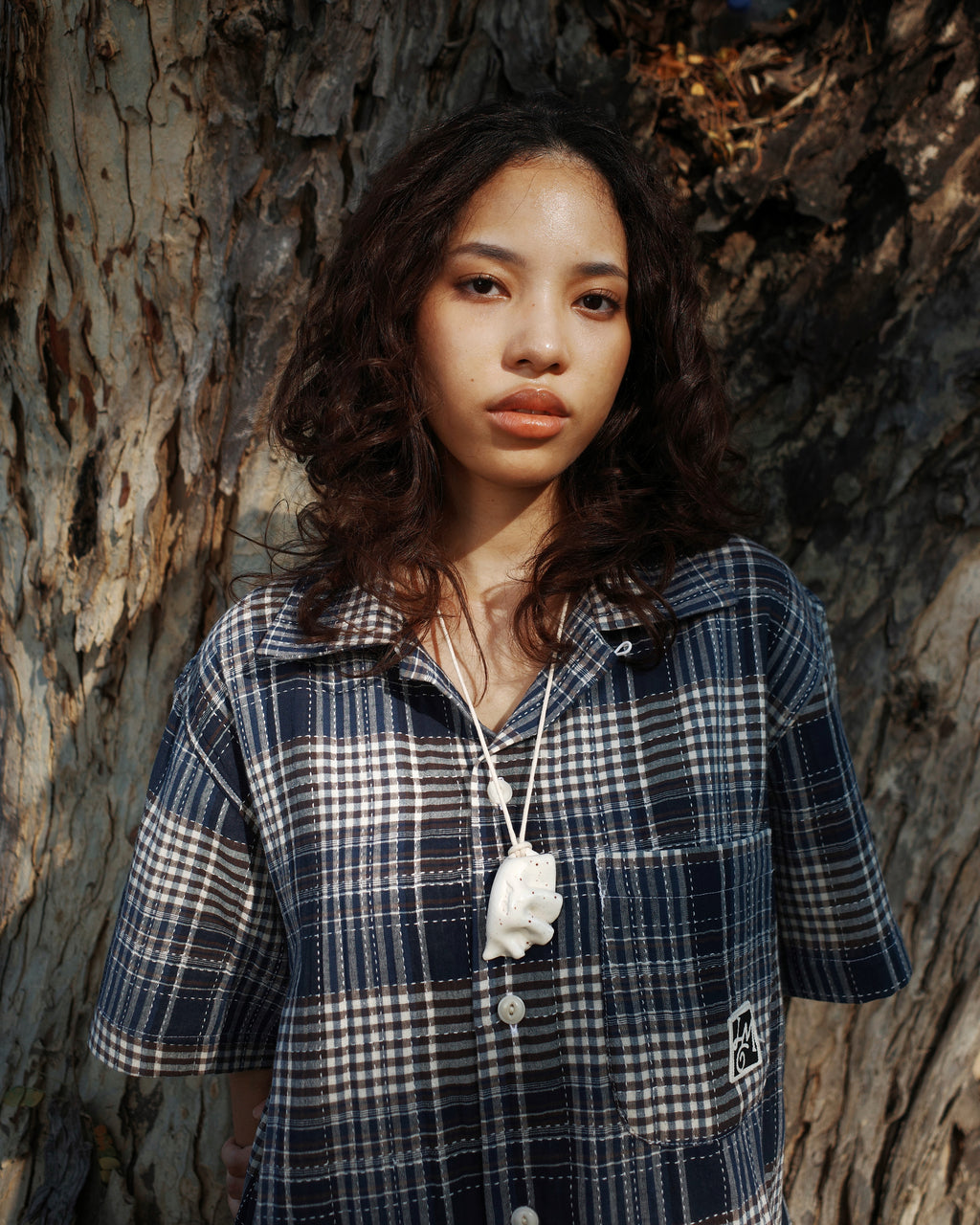 Gyoza Ceramic Necklace - Eggshell