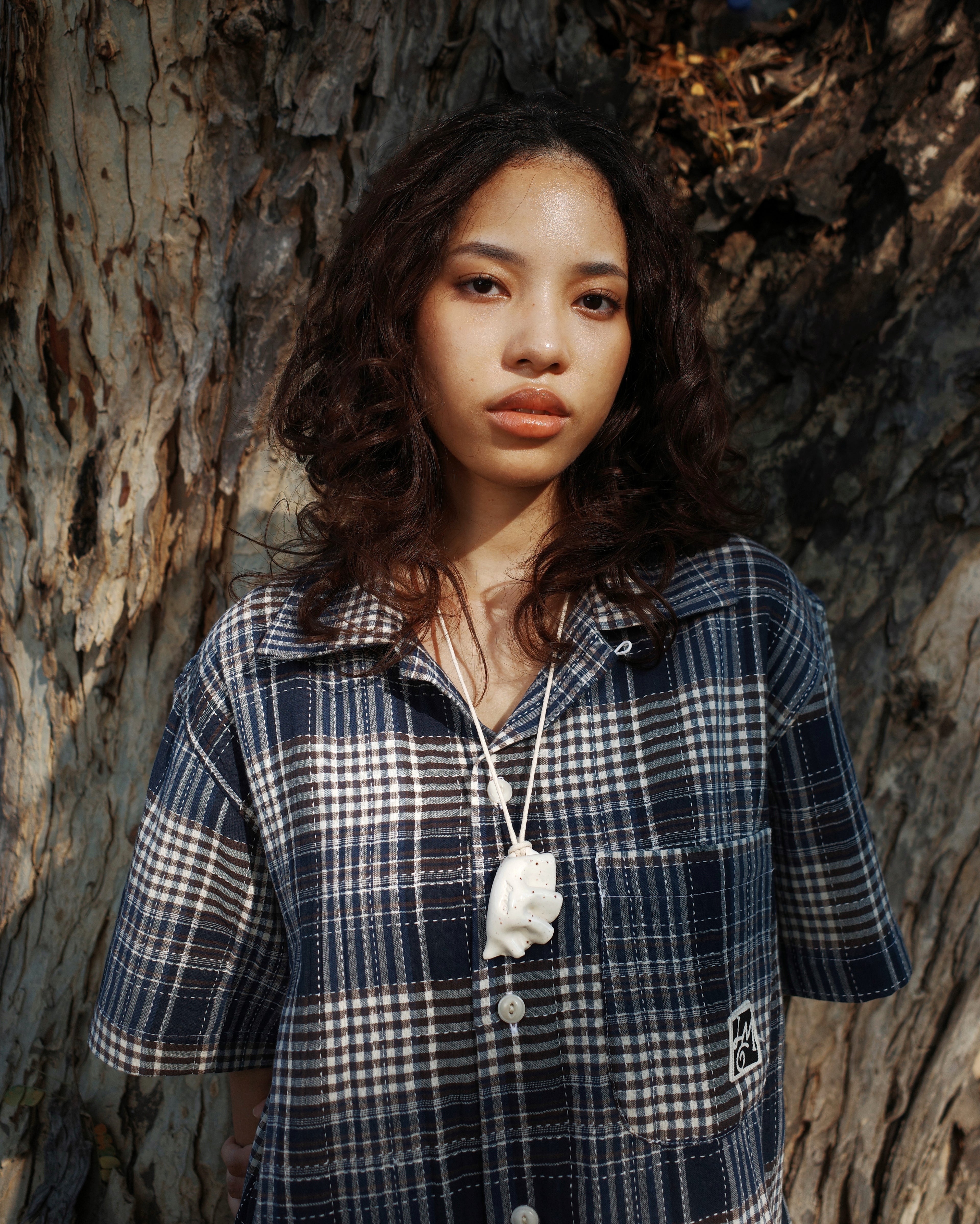 Gyoza Ceramic Necklace - Eggshell