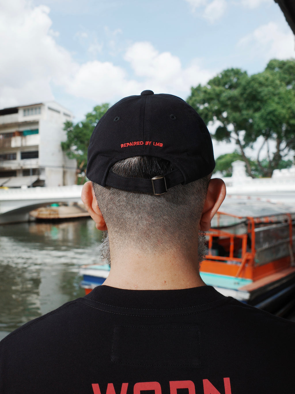 Worn Department Cap - Black