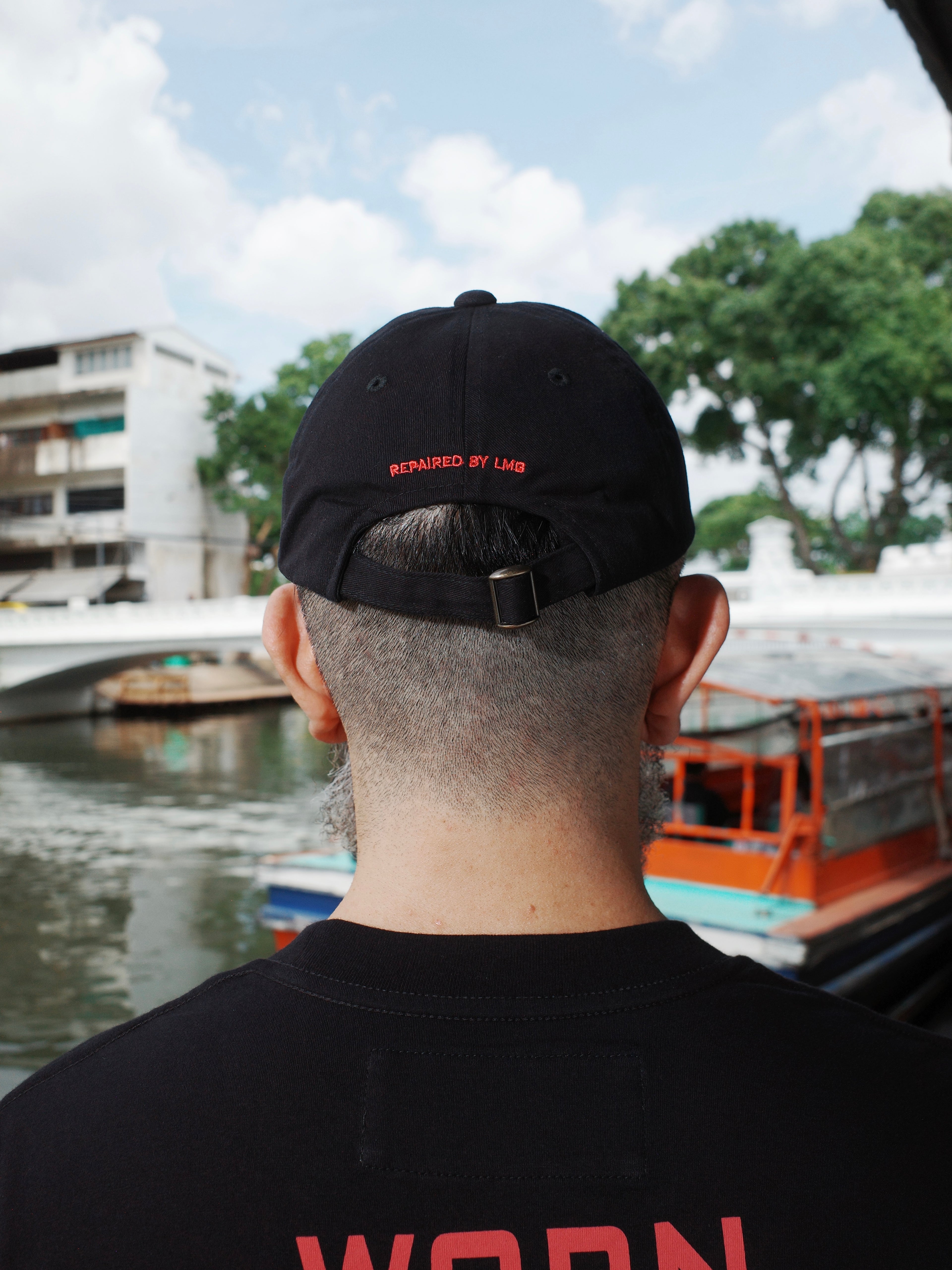 Worn Department Cap - Black