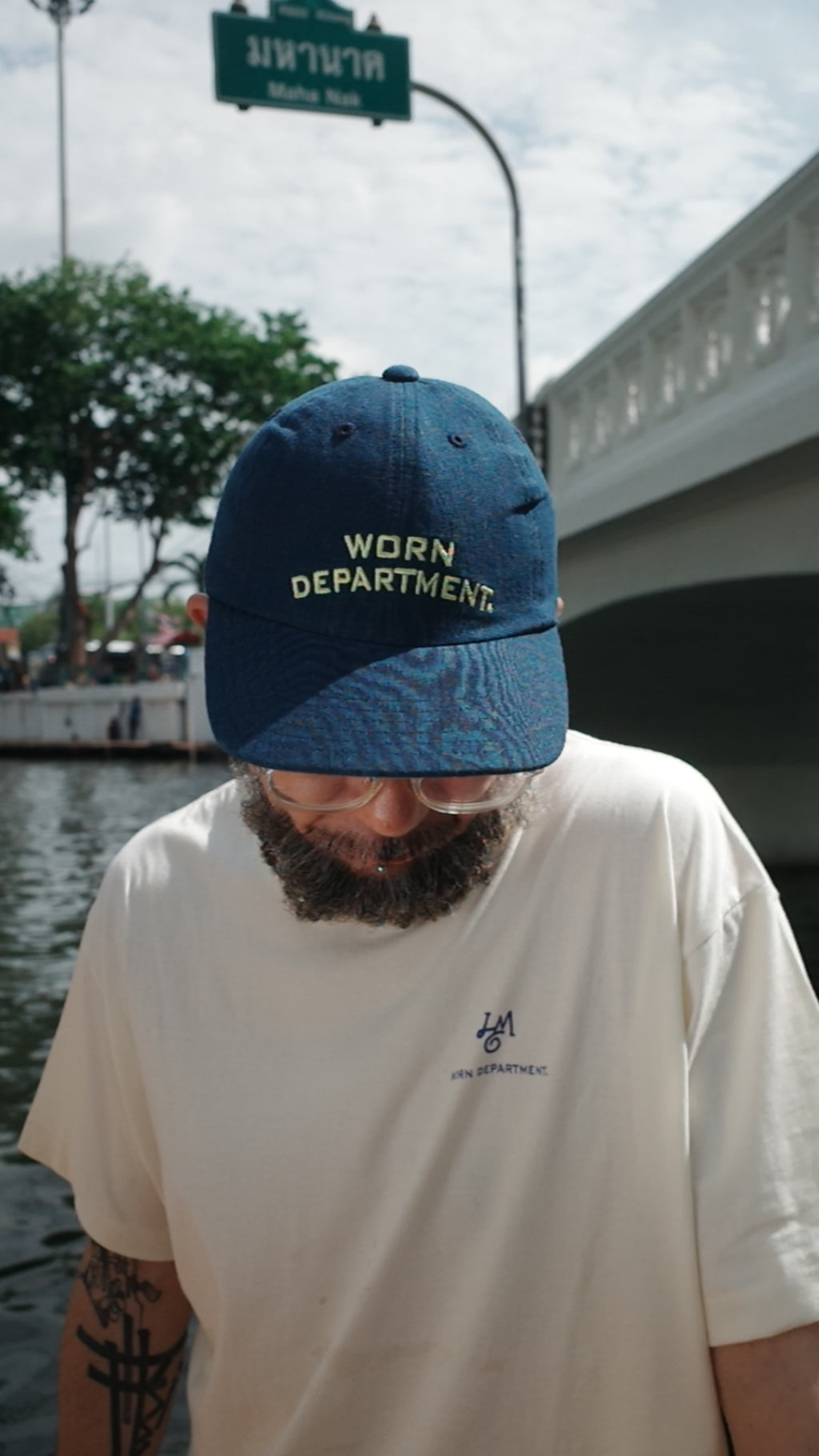 Worn Department Cap - Indigo